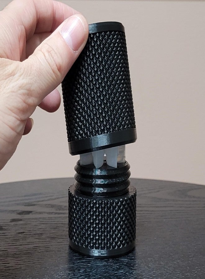 Znet3D Eye Drop Vials Holder & Storage Case - Securely Store Seven (7) Single-Use Vials - Screw-On Lid, Knurled Pattern - Keep Vials Safe & Organized to Keep Track of Your Daily Usage (Black) - Image 5